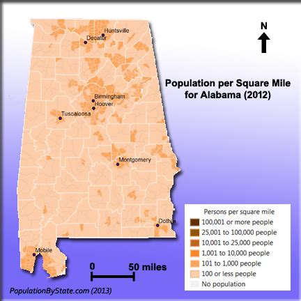 Ranking of Alabama Cities and Places By Total Population from .
